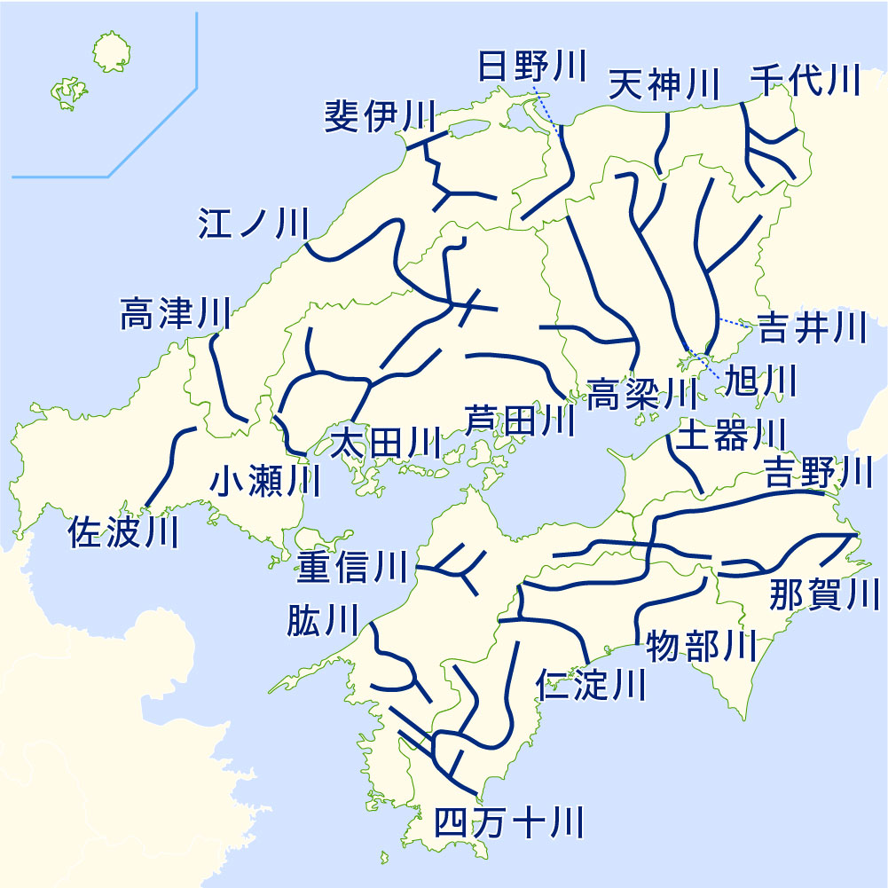 中四国地方の地形 主要な山 平野 海 川 半島をまとめました 中四国地方が大好きになるサイト